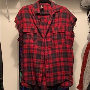 Plaid shirt short sleeve